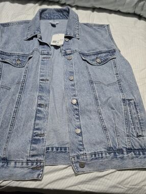 Forever 21 Light Blue Denim Vest